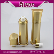 SRS luxo plástico cosméticos 100ml cor de ouro acrílico loção bomba garrafa